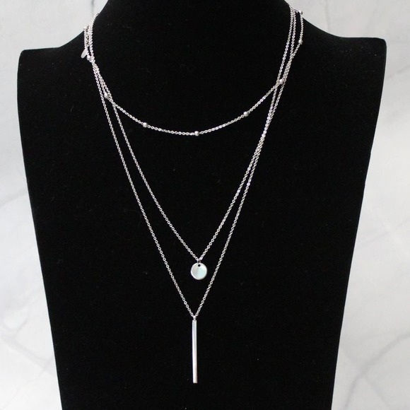 New Sterling Silver 925 Three Stand Necklace N96 - Picture 1 of 4